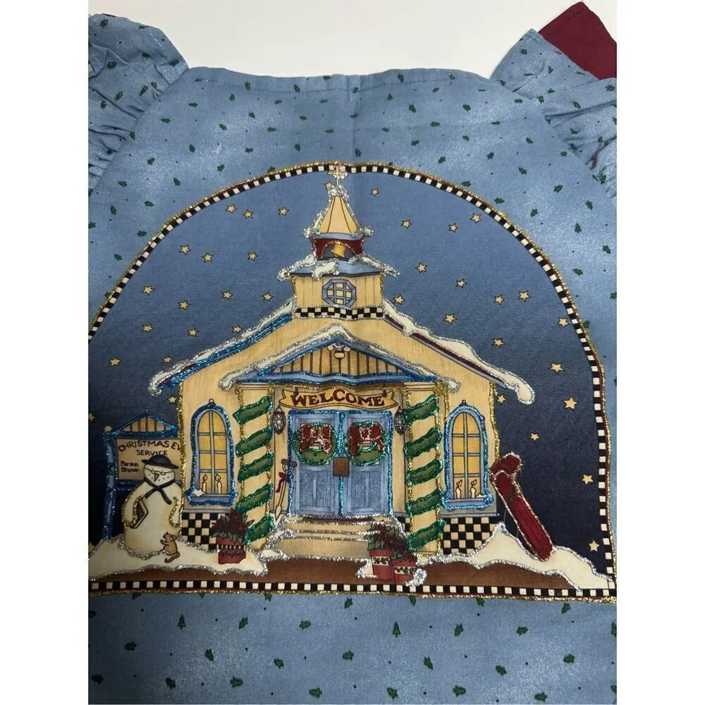 Rare Vintage 1970's Christmas TOILET SEAT COVER Holiday Decor